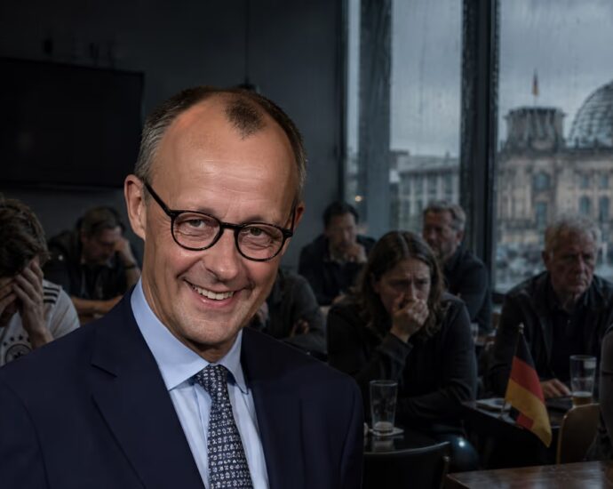 Merz im Abseits: Wird Politik zum Eigentor für Deutschland? | Symbolbild KI-generiert © 2026 EMH AG JS by OpenAI 5.5